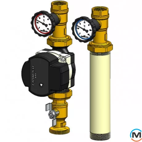 Насосная группа Termojet Termojet прямая НГ-37 без насоса, Назначение: Прямая, фото 