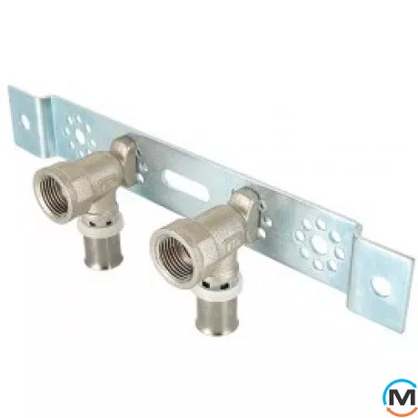 Valtec VTm.224 Монтажная планка с водорозетками пресс 16х1/2", фото 