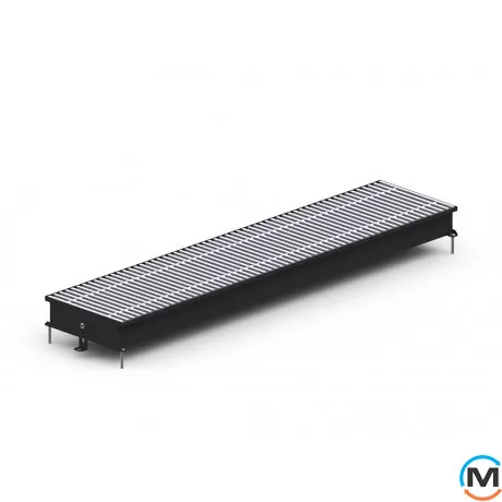 Внутрішньопідлоговий конвектор Carrera C.Black.230.1000.65, Тип конвектора: Без вентилятора, Корпус конвектора: Метал у чорному кольорі, Кількість теплообмінників: 1, Глибина (мм): 65, Ширина (мм): 230, Довжина (мм): 1000, фото , зображення 2