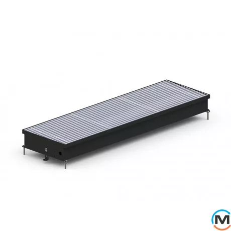 Внутрішньопідлоговий конвектор Carrera CV.Black.250.1000.90, Тип конвектора: З вентилятором, Корпус конвектора: Метал у чорному кольорі, Кількість теплообмінників: 1, Глибина (мм): 90, Ширина (мм): 250, Довжина (мм): 1000, фото , зображення 2