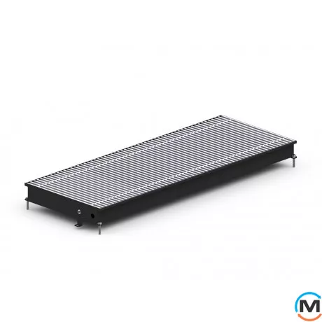 Внутрішньопідлоговий конвектор Carrera CV2.Black.380.2750.65, Тип конвектора: З вентилятором, Корпус конвектора: Метал у чорному кольорі, Кількість теплообмінників: 2, Глибина (мм): 65, Ширина (мм): 380, Довжина (мм): 2750, фото , зображення 2