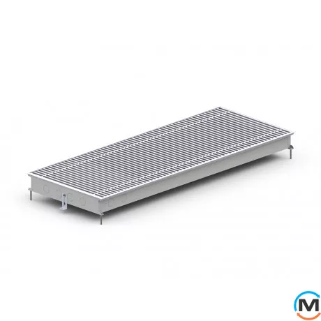 Внутрішньопідлоговий конвектор Carrera M2.Inox.380.750.65, Тип конвектора: Без вентилятора, Корпус конвектора: Нержавіюча сталь, Кількість теплообмінників: 2, Глибина (мм): 65, Ширина (мм): 380, Довжина (мм): 750, фото , зображення 2