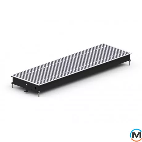 Внутрішньопідлоговий конвектор Carrera MV.Black.250.3000.65, Тип конвектора: З вентилятором, Корпус конвектора: Метал у чорному кольорі, Кількість теплообмінників: 1, Глибина (мм): 65, Ширина (мм): 250, Довжина (мм): 3000, фото , зображення 2