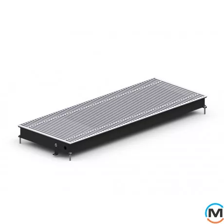 Внутрішньопідлоговий конвектор Carrera MV2.Black.380.1250.65, Тип конвектора: З вентилятором, Корпус конвектора: Метал у чорному кольорі, Кількість теплообмінників: 2, Глибина (мм): 65, Ширина (мм): 380, Довжина (мм): 1250, фото , зображення 2