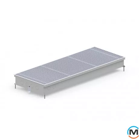 Внутрішньопідлоговий конвектор Carrera S2.Inox.380.1250.90, Тип конвектора: Без вентилятора, Корпус конвектора: Нержавіюча сталь, Кількість теплообмінників: 2, Глибина (мм): 90, Ширина (мм): 380, Довжина (мм): 1250, фото , зображення 2