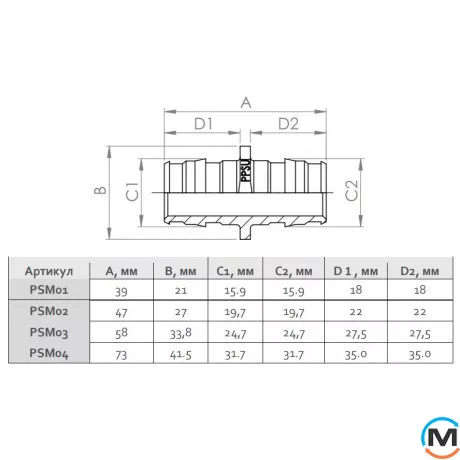 Муфта FADO FAST LINE PPSU 32х32, Діаметр (мм): 32, фото , зображення 2