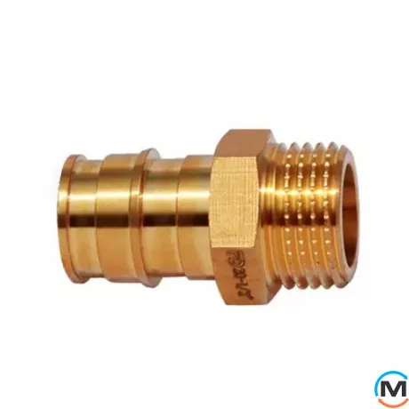 Муфта с наружной резьбой FADO FAST LINE ЛАТУНЬ 16х1/2, Тип резьбы: Наружная, Диаметр резьбы: 1/2", Диаметр (мм): 16, фото 