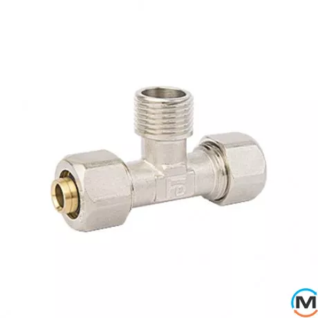 Обжим тройник с переходом на наружную резьбу FADO COMPRESS 26х3/4''х26, Тип резьбы: Наружная, Диаметр резьбы: 3/4", Диаметр (мм): 26, фото 