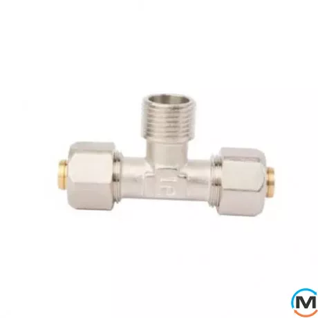 Обжим тройник с переходом на наружную резьбу FADO COMPRESS 20х3/4''х20, Тип резьбы: Наружная, Диаметр резьбы: 3/4", Диаметр (мм): 20, фото , изображение 3