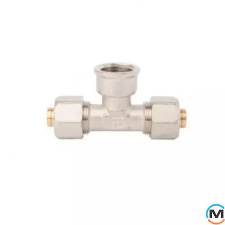 Обтиск трійник з переходом на внутрішнє різьблення FADO COMPRESS 20х3/4''х20, Тип різьблення: Внутрішня, Діаметр різьблення: 3/4", Діаметр (мм): 20, фото , зображення 2