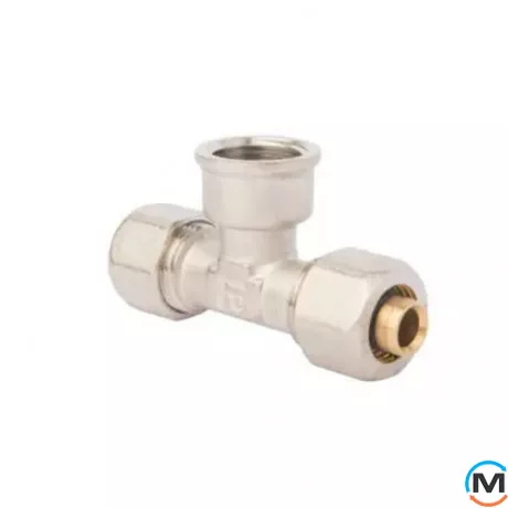 Обтиск трійник з переходом на внутрішнє різьблення FADO COMPRESS 20х1/2''20, Тип різьблення: Внутрішня, Діаметр різьблення: 1/2", Діаметр (мм): 20, фото , зображення 3