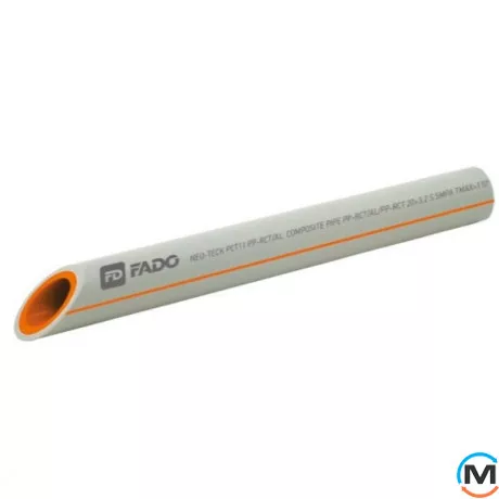 Полипропиленовая труба FADO PP-RCT армированная слоем алюминия (PPR-AL-PPR) PN-25 50х8,3, Тип трубы: С алюминием, Диаметр (мм): 50, фото 