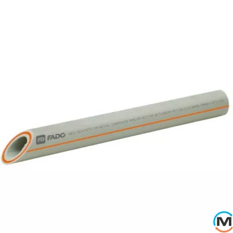 Полипропиленовая труба FADO PP-RCT армированная стекловолокном (PPR-FB-PPR) PN-25 20х3,4, Тип трубы: Стекловолокно, Диаметр (мм): 20, фото 