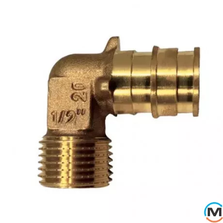 Кутник із зовнішнім різьбленням FADO FAST LINE ЛАТУНЬ 16х1/2 С, Тип різьблення: Зовнішня, Діаметр різьблення: 1/2", Діаметр (мм): 16, фото 