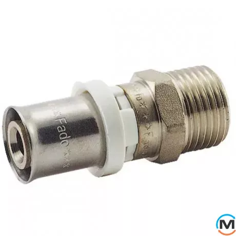 Пресс муфта с переходом на наружную резьбу FADO PRESS 26x1", Тип резьбы: Наружная, Диаметр резьбы: 1", Диаметр (мм): 26, фото 