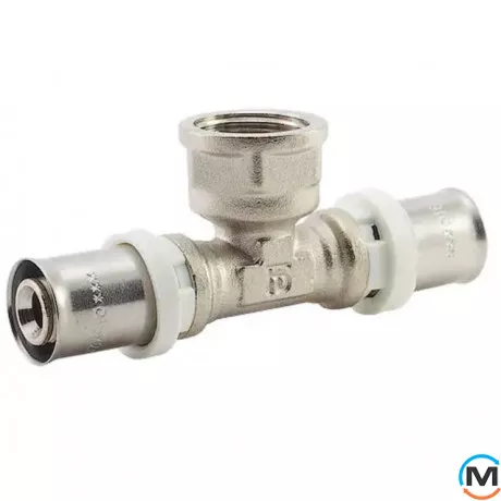 Прес трійник з переходом на внутрішнє різьблення FADO PRESS 16x1/2"x16, Тип різьблення: Внутрішня, Діаметр різьблення: 1/2", Діаметр (мм): 16, фото 