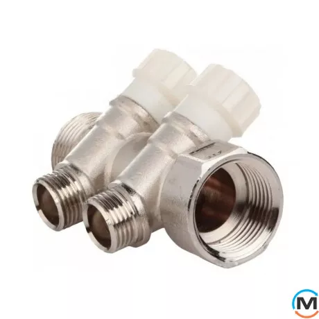 Коллектор вентильный FADO 3/4"x1/2"x2, Количество выходов: 2, Диаметр вход/выход: 3/4", фото 