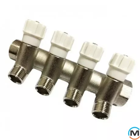 Коллектор вентильный FADO 3/4"x1/2"x4, Количество выходов: 4, Диаметр вход/выход: 3/4", фото , изображение 2
