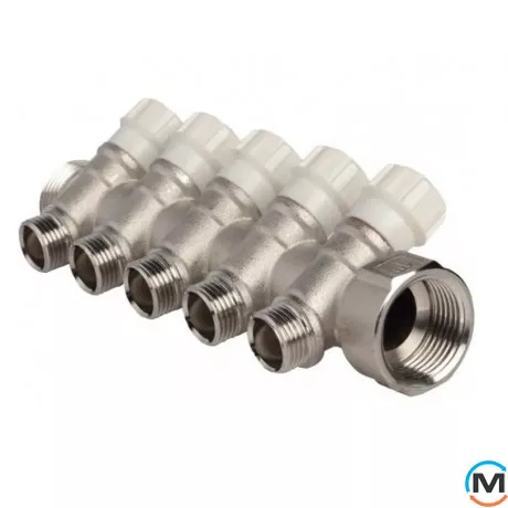Коллектор вентильный FADO 3/4"x1/2"x5, Количество выходов: 5, Диаметр вход/выход: 3/4", фото 