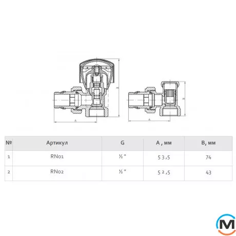 Комплект Fado для подключения радиаторов 1/2", Вариант: С уплотнением, фото , изображение 3