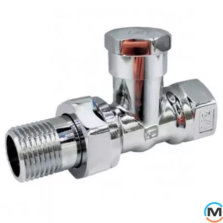 Кран радиаторный Хром Fado 1/2'' прямой нижний, Исполнение: Прямой, фото 