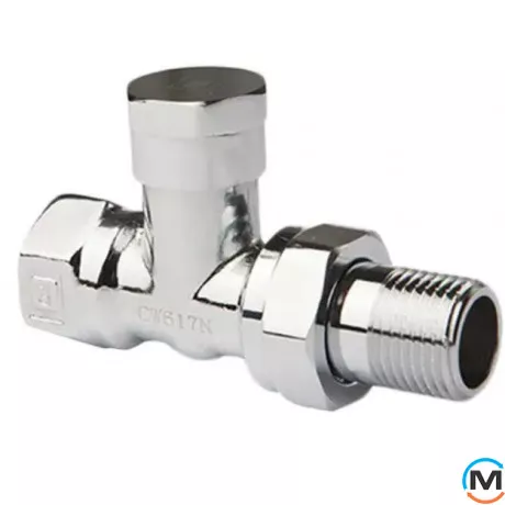 Кран радиаторный Хром Fado 1/2'' прямой нижний, Исполнение: Прямой, фото , изображение 2