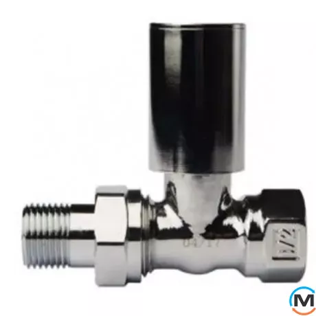 Кран радиаторный Хром Fado 1/2'' прямой верхний, Исполнение: Прямой, фото , изображение 3