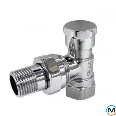 Кран радиаторный Хром Fado 1/2'' угловой нижний, Исполнение: Угловой, фото 