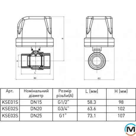 Кран із сервоприводом FADO Water control 1", Діаметр різьблення: 1", фото , зображення 2