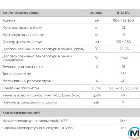 Насос тепловой FADO сплит 16 кВт 3-х фазный, Тепловая мощность (кВт): 16, Количество фаз: 3, фото , изображение 7