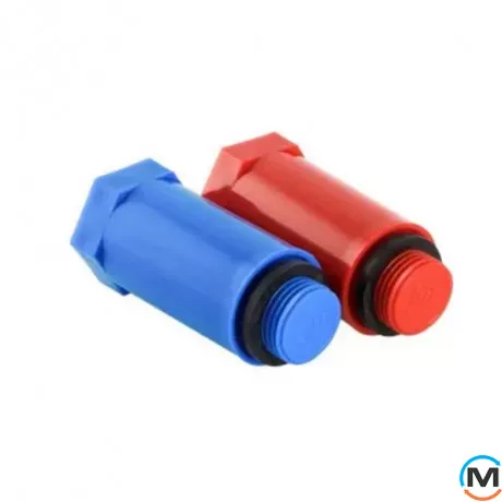 Пробка-заглушка довга синя FADO 1/2" із зовнішнім різьбленням, Колір: Синій, фото , зображення 2