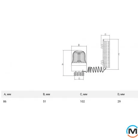 Термоголовка Fado с выносным датчиком универсальная M30x1.5, фото , изображение 4