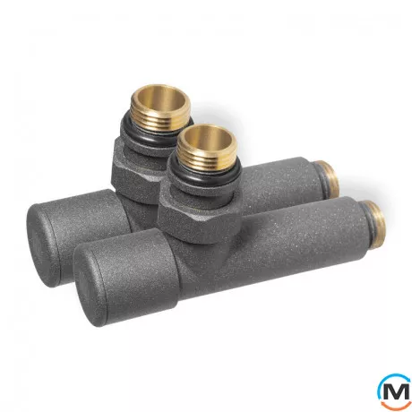 Комплект дизайн кранов Ideale Dante 1/2”x1/2” антрацит, Цвет: Антрацит, фото , изображение 2