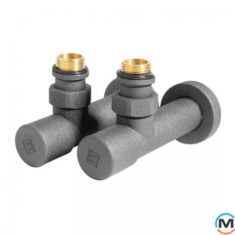 Комплект дизайн кранов Ideale Dante 1/2”x1/2” антрацит, Цвет: Антрацит, фото , изображение 3