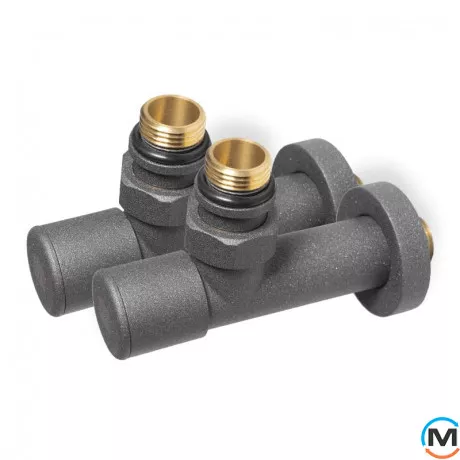 Комплект дизайн кранов Ideale Dante 1/2”x1/2” антрацит, Цвет: Антрацит, фото 