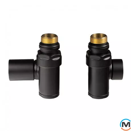 Комплект дизайн кранов под ТЭН Ideale 1/2”x1/2” черный, Цвет: Черный, фото , изображение 2