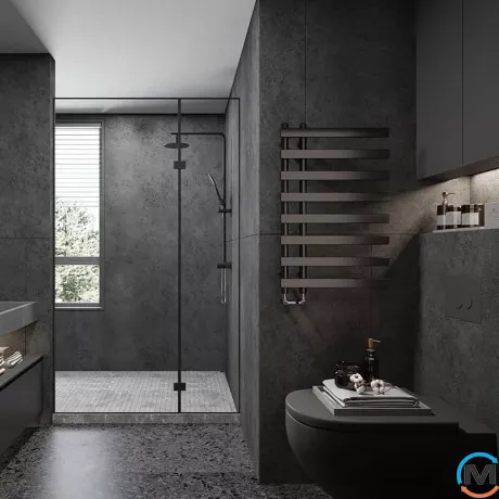 Полотенцесушитель дизайнерский Ideale Aurora 11 8/800/500 черный никель, фото , изображение 3