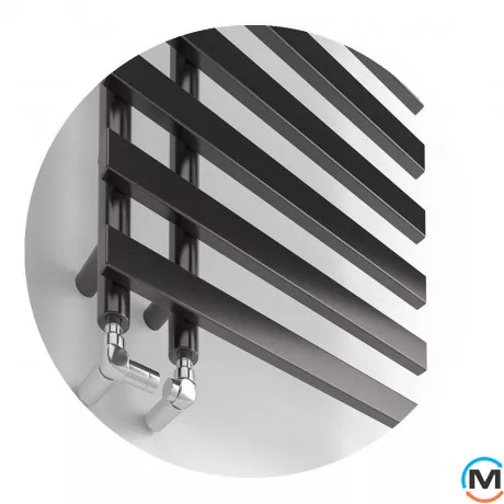 Полотенцесушитель дизайнерский Ideale Aurora 11 8/800/500 черный никель, фото , изображение 4