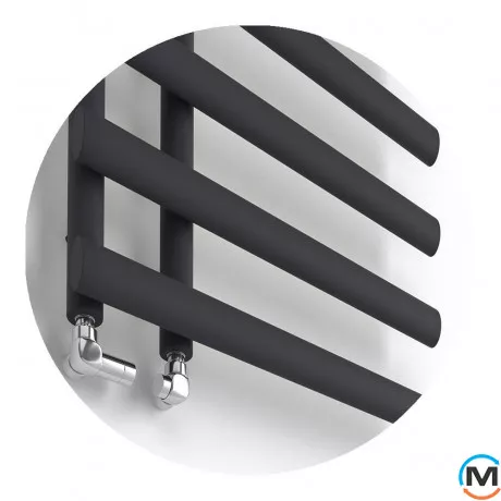 Сушка для рушників дизайнерська Ideale Emma 11 10/1140/500 чорний, Колір: Чорний, Висота (мм): 1140, фото , зображення 2