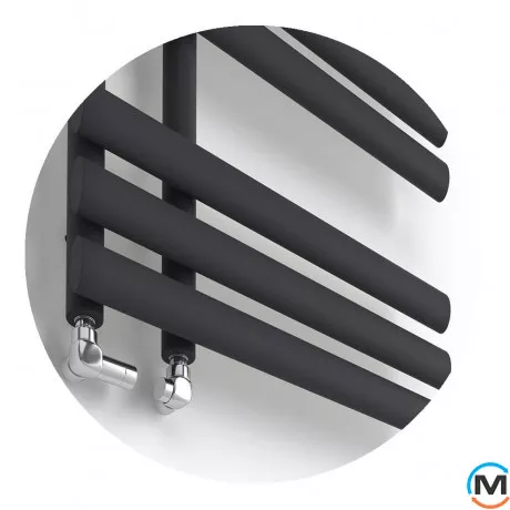 Сушка для рушників дизайнерська Ideale Eva 11 12/1130/500 чорний, Колір: Чорний, Висота (мм): 1130, фото , зображення 2