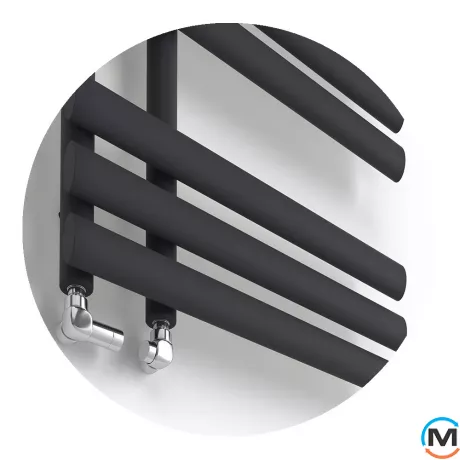 Сушка для рушників дизайнерська Ideale Eva 11 9/820/500 чорний, Колір: Чорний, Висота (мм): 820, фото , зображення 2