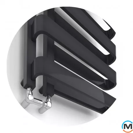 Сушка для рушників дизайнерська Ideale Gia 11 6/850/500 чорний, Колір: Чорний, Висота (мм): 850, фото , зображення 2