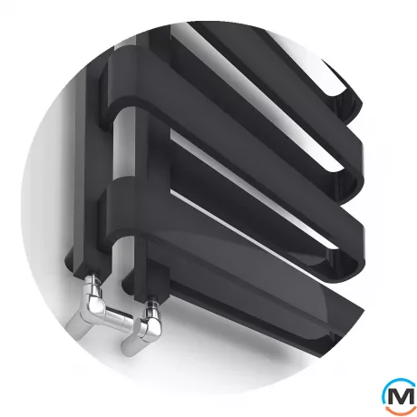 Сушка для рушників дизайнерська Ideale Gia 11 9/1300/500 чорний, Колір: Чорний, Висота (мм): 1300, фото , зображення 2