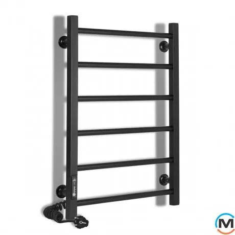 Полотенцесушитель электрический Laris Альфа ЧФ(Ч) 6 400 х 600 левое подключение R3, Исполнение: Левый, Высота (мм): 600, Ширина (мм): 425, фото 