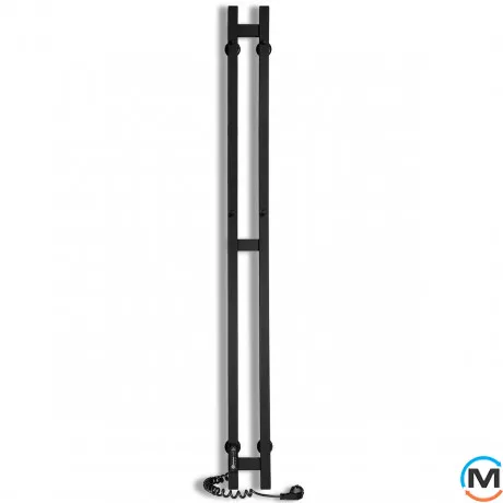 Полотенцесушитель электрический Laris Дуэт ЧФ(Ч) 3 80 х 1200 левое подключение (Черный цвет) R3, Исполнение: Левый, фото , изображение 2