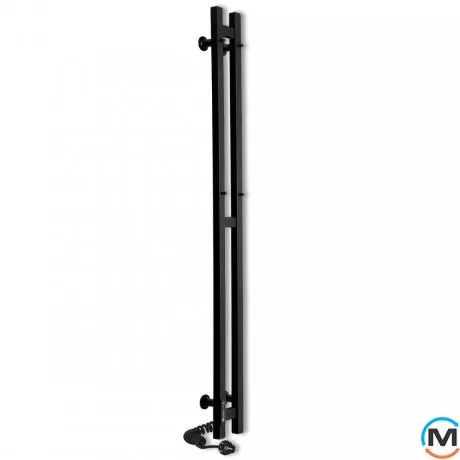 Полотенцесушитель электрический Laris Дуэт ЧФ(Ч) 3 80 х 1200 левое подключение (Черный цвет) R3, Исполнение: Левый, фото 