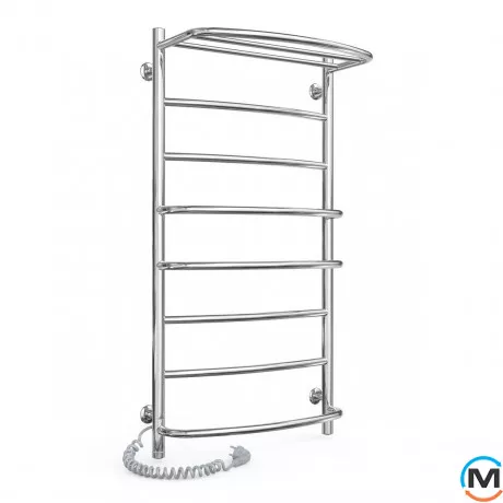 Сушки для рушників електричний Laris Єврофлеш П8 500 х 1000 з полицею ліве підключення S3, Виконання: Лівий, Висота (мм): 1000, фото 