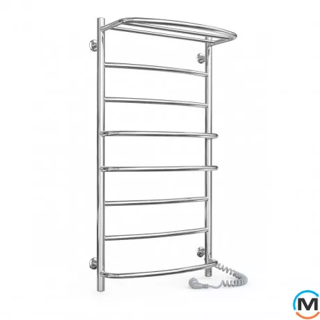 Сушки для рушників електричний Laris Єврофлеш П8 500 х 1000 з полицею праве підключення S3, Виконання: Правий, Висота (мм): 1000, фото 