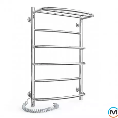 Сушки для рушників електричний Laris Єврофлеш П6 500 х 800 з полицею ліве підключення S3, Виконання: Лівий, Висота (мм): 800, фото 