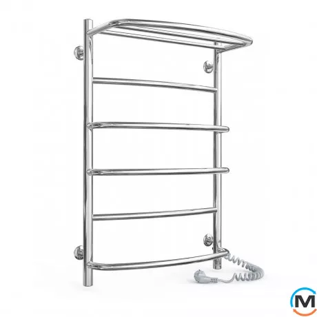 Полотенцесушитель электрический Laris Еврофлеш П6 500 х 800 с полкой правое подключение S3, Исполнение: Правый, Высота (мм): 800, фото 